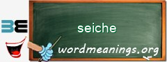 WordMeaning blackboard for seiche